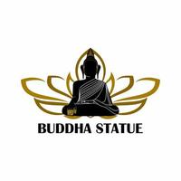 logo buddha e fiore di loto vettore