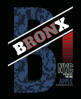 Bronx elemento di moda uomo design e ispirazione lettering mani arte slogan citazione motivazionale tipografia graphic design.illustrazione vettoriale. vettore