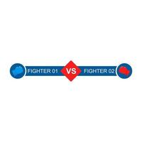 contro il vettore del modello di battaglia. combattimento di guantoni da boxe. vs icona per il gioco