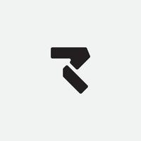 design del logo del monogramma della lettera iniziale r. vettore