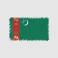 pennellata bandiera turkmeno vettore