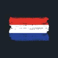 bandiera dei Paesi Bassi con stile pennello vettore