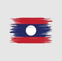 pennellata bandiera del laos, bandiera nazionale vettore