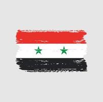 bandiera della siria con stile pennello vettore