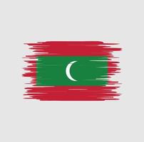 pennellata bandiera maldive, bandiera nazionale vettore