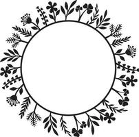 corona di fiori - cerchio di fiori. illustrazione vettoriale