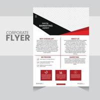 business aziendale, agenzia di marketing digitale, progettazione di brochure flyer, modello vettoriale a4