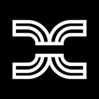 monogramma piatto astratto c simbolo tecnologia moderna vettore