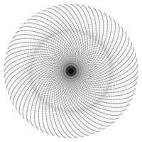 rosetta rotonda lineare astratta isolata su fondo bianco. logo a linea sottile. forma geometrica. vettore