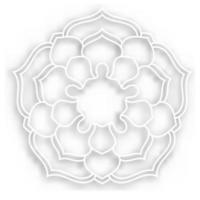 contorno mandala. fiore ornamentale rotondo doodle. elemento cerchio geometrico. vettore