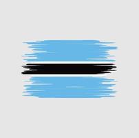 pennellata bandiera del botswana, bandiera nazionale vettore