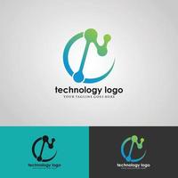 modello di progettazione logo tecnologia vettoriale per le imprese