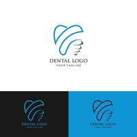 il miglior design del logo astratto dentale ti fa sorridere vettore logo dentale