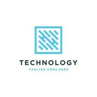 forma geometrica iniziale lettera h tecnologia logo design vettore