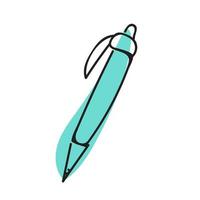 icona della penna disegnata a mano. illustrazione di doodle di vettore. vettore