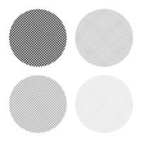 icona del materiale del filtro rotondo set di profili colore grigio nero illustrazione vettoriale immagine in stile piatto
