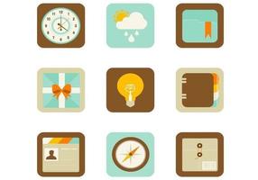 Icone piane di vettore di app web e mobile