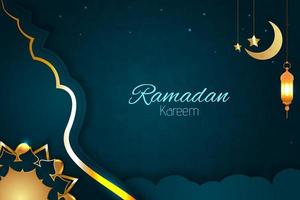 sfondo islamico ramadan kareem con elemento vettore