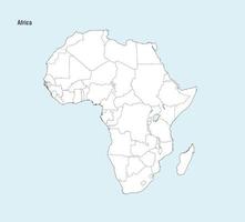 Mappa vettoriale dell'Africa