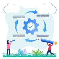 illustrazione grafica vettoriale personaggio dei cartoni animati di schemi e procedure