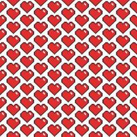 Reticolo senza giunte dei cuori. sfondo pixel luminoso. amore. San Valentino. la stampa può essere utilizzata per inviti di nozze, copertine, cartoline, carta da parati vettore