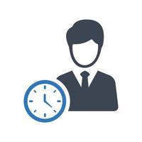 icona di gestione del tempo, simbolo del programma orario per il tuo sito web vettore