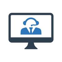 icona di assistenza clienti online. in linea, supporto in linea vettore