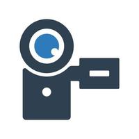 icona della videocamera, simbolo per il tuo sito web, logo, app, design dell'interfaccia utente vettore