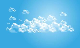 illustrazione creativa di vettore di progettazione delle nuvole del cielo blu