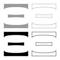 ksi simbolo greco lettera maiuscola carattere maiuscolo icona contorno set nero colore grigio illustrazione vettoriale immagine in stile piatto