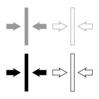 design simmetrico dell'immagine del layout sullo sfondo simbolo icona set di contorno nero grigio colore illustrazione vettoriale immagine in stile piatto