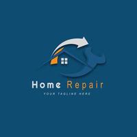 logo professionale per riparazioni domestiche con un design semplice. vettore
