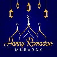 felice post sui social media del ramadan vettore