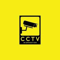 emblema di cctv secure cam logo disegno vettoriale illustrazione vintage, protezione di sorveglianza, protezione cctv