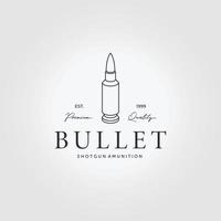 munizioni munizioni proiettile logo linea arte disegno vettoriale illustrazione vintage