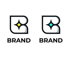 logo lettera b, logo aziendale, logo stella vettore