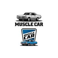 vettore di logo di muscle car americana