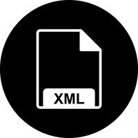 Icona XML vettoriale