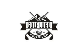 logo del golf. illustrazione vettoriale di design del logo del torneo di golf