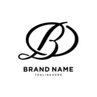 monogramma iniziale b tipografia logo design ispirazione vettore
