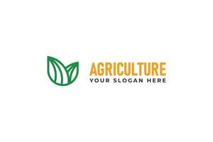 vettore di progettazione del logo dell'agricoltura
