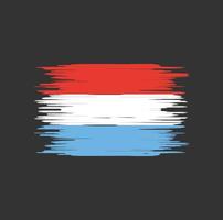 pennellata bandiera lussemburgo. bandiera nazionale vettore