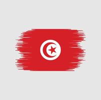 pennellata bandiera tunisia. bandiera nazionale vettore