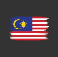 pennellata bandiera malesia. bandiera nazionale vettore