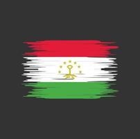 pennellata bandiera tagikistan. bandiera nazionale vettore