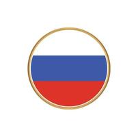 bandiera della russia con cornice dorata vettore