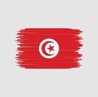 pennellata bandiera tunisia. bandiera nazionale vettore