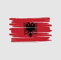 pennellate bandiera albania vettore