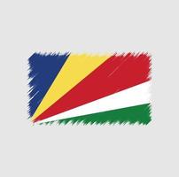pennellata bandiera seychelles. bandiera nazionale vettore