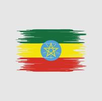 pennellata bandiera etiopia. bandiera nazionale vettore